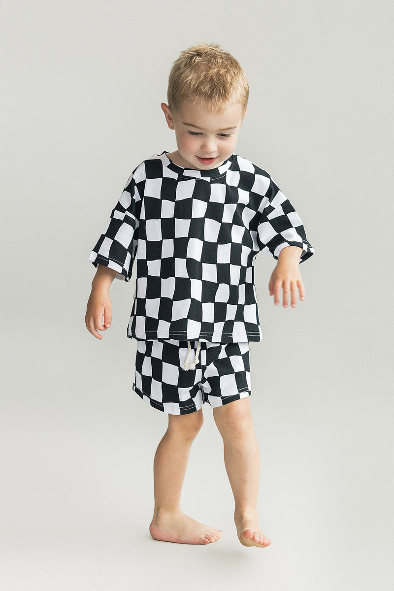 Shorts Set | Wavy Checkered
