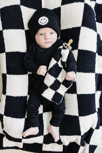 Checkered Plush Lovey | Black