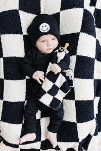 Checkered Plush Lovey | Black