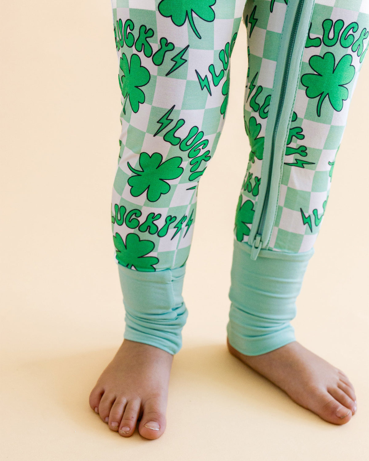 Bamboo Zip Romper | Lucky Shamrock