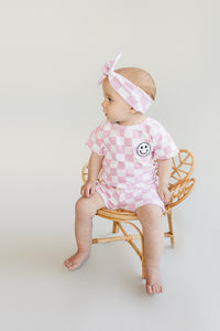 Checkered Shorts Set | Pink