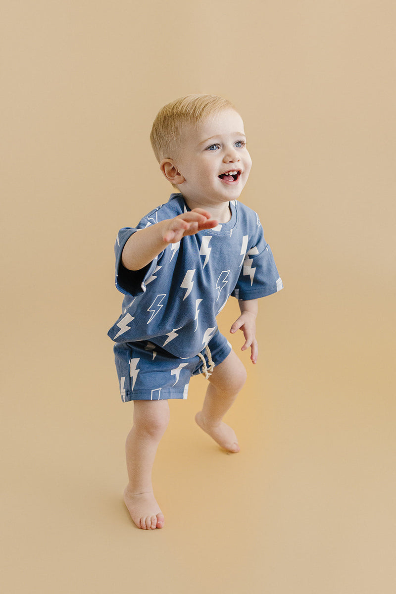 Shorts Set | Blue Bolts