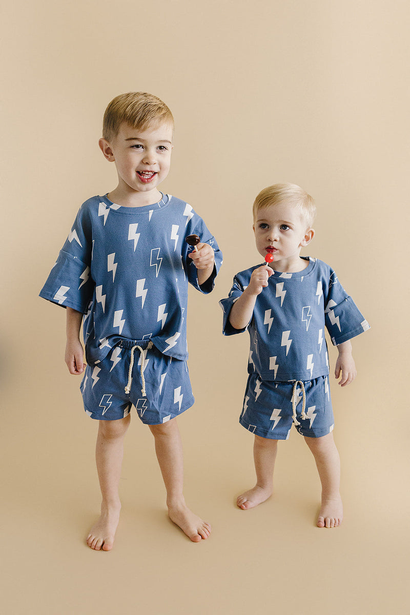 Shorts Set | Blue Bolts