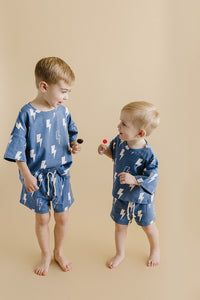 Shorts Set | Blue Bolts