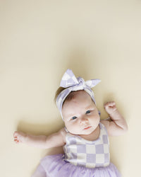 Tutu Romper | Checkered Lavender