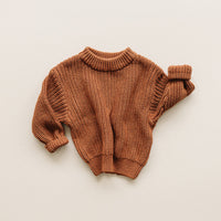 Chunky Knit Sweater | Rust
