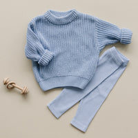 Chunky Knit Sweater | Blue