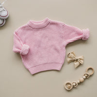Chunky Knit Sweater | Pink