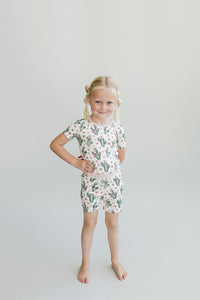 Bamboo Two Piece Shorts Set | Cactus Flowers