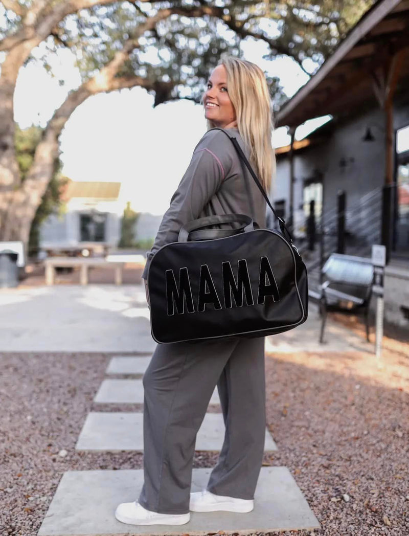 Mama Weekender Duffle Bag in Black