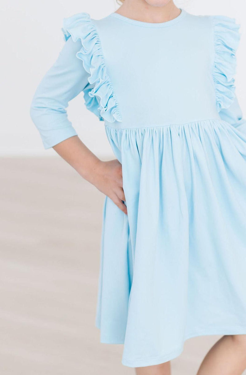 SALE Bluebird 3/4 Ruffle Twirl Dress