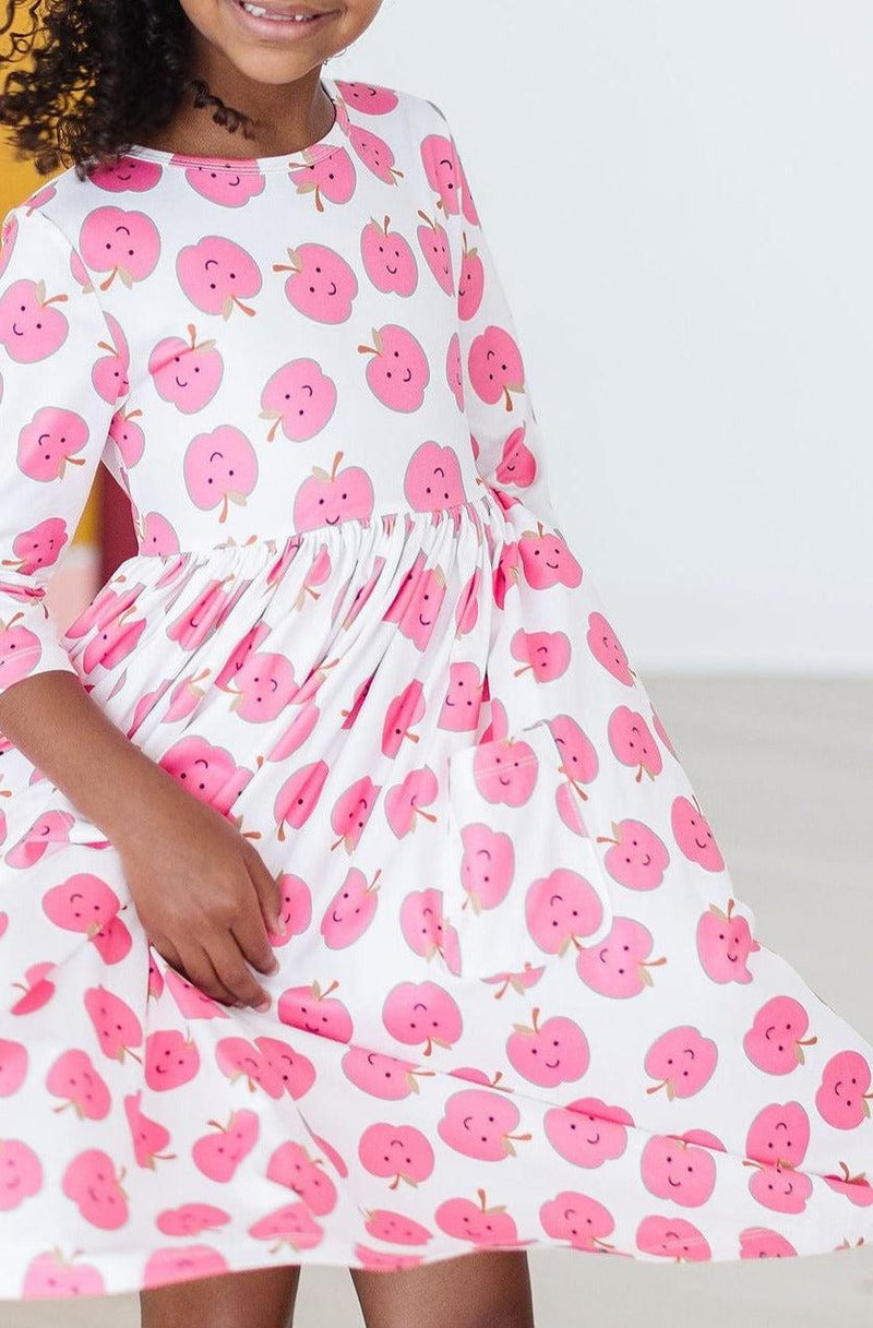 SALE Apple of My Eye 3/4 Sleeve Pocket Twirl Dress