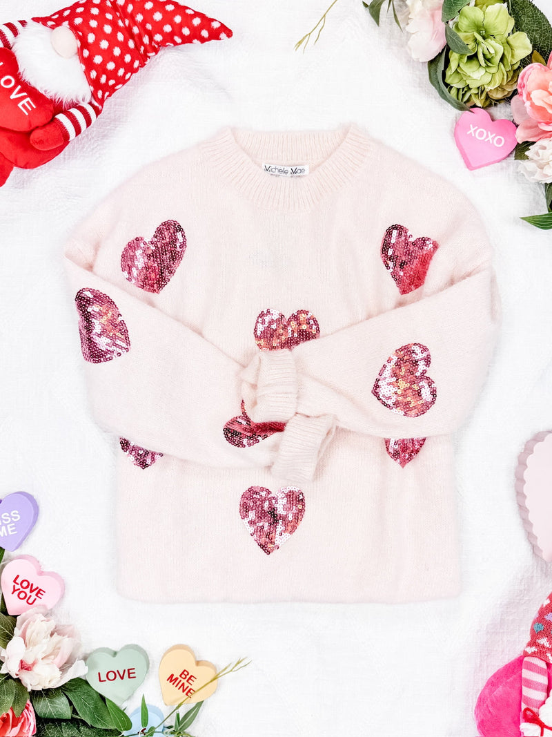 IN STOCK Sparkle Hearts Sweater