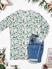 IN STOCK Blair Long Sleeve Top - Green Floral