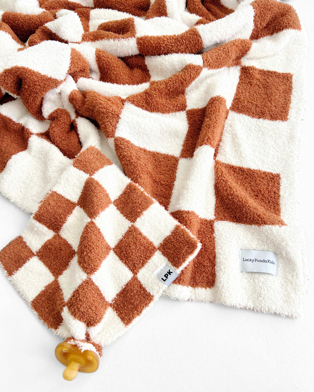 Checkered Plush Lovey | Copper