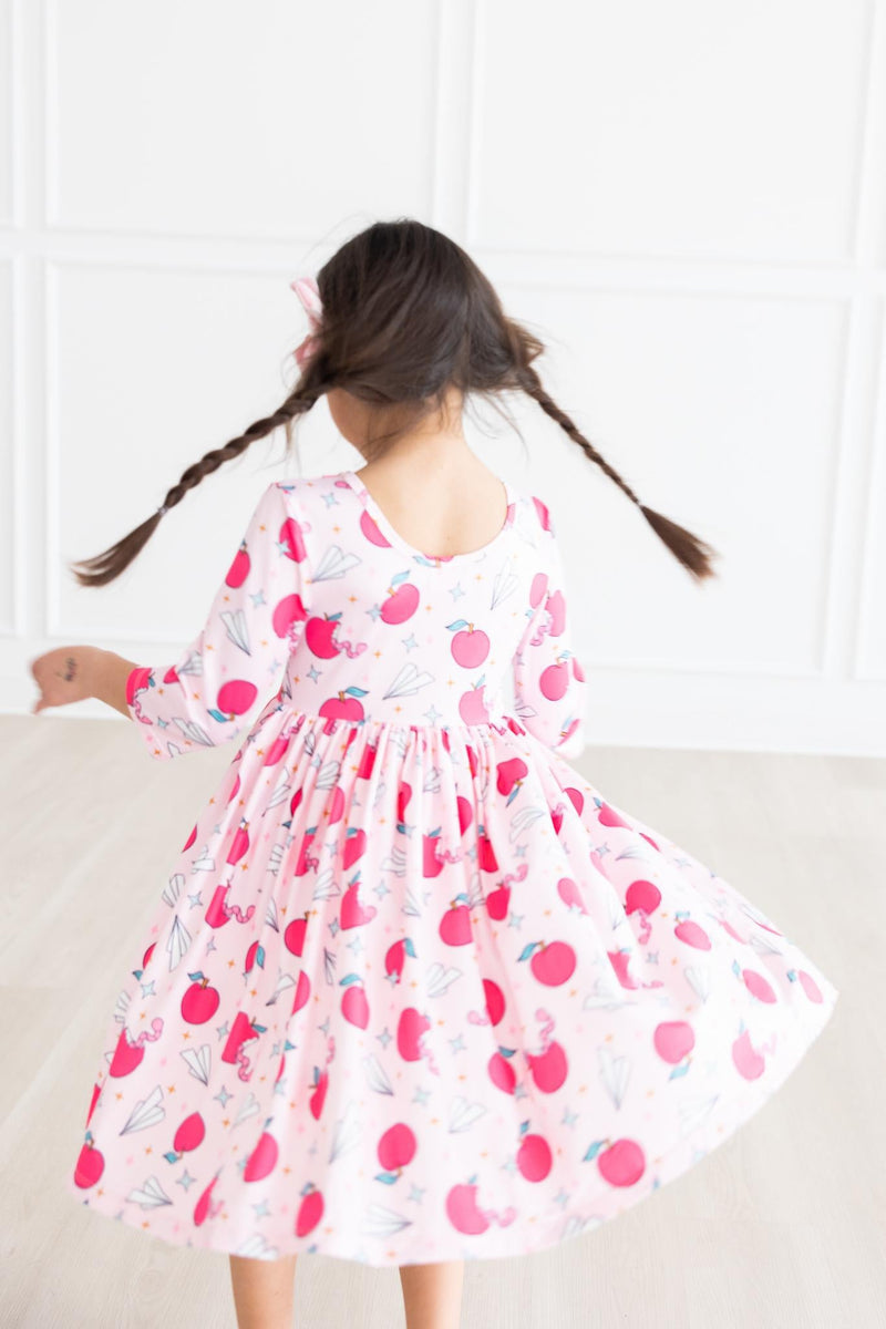 SALE Star Student 3/4 Sleeve Pocket Twirl Dress
