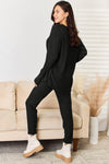 Basic Bae Full Size Notched Long Sleeve Top and Pants Set