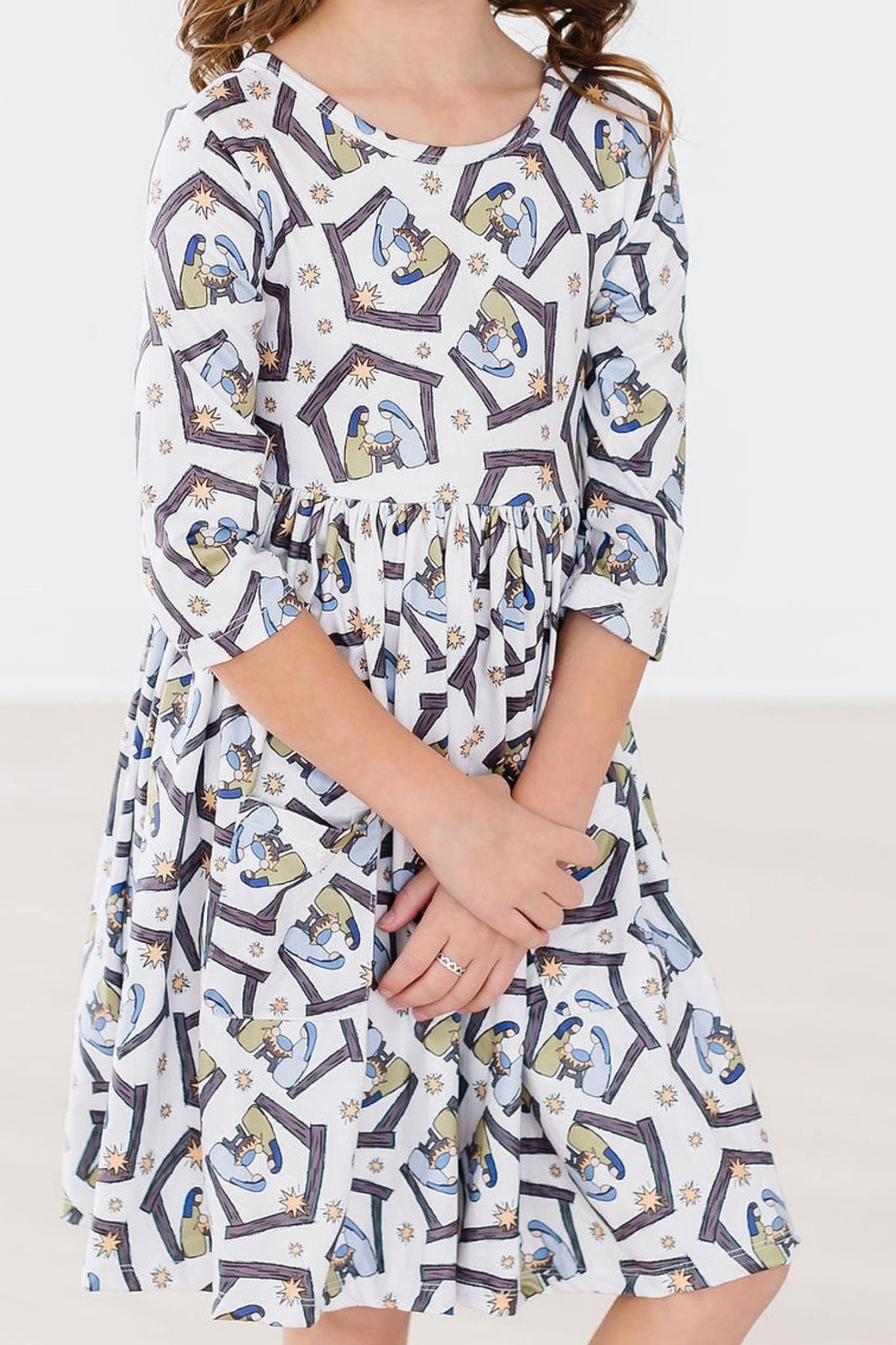 SALE Nativity Pocket Twirl Dress