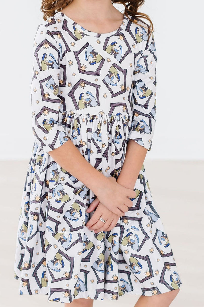 SALE Nativity Pocket Twirl Dress