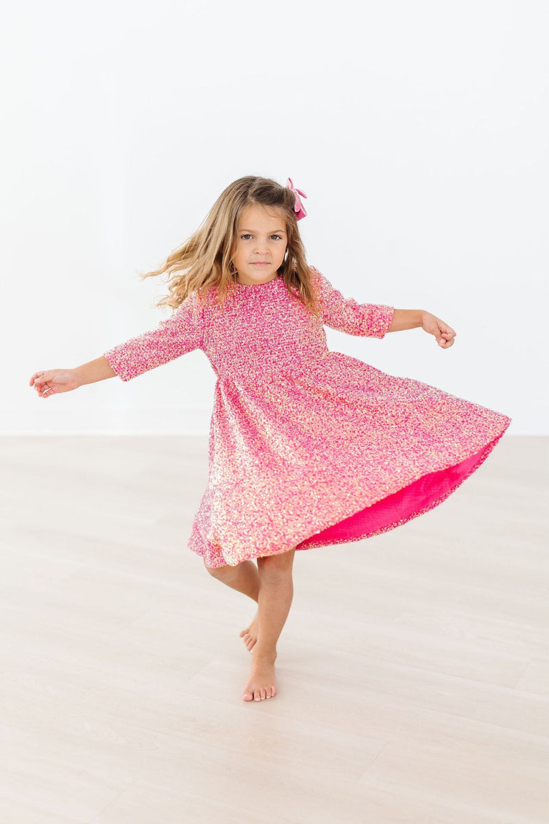Hot Pink Sequin Dress