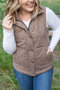 IN STOCK Corduroy Vest - Mocha FINAL SALE