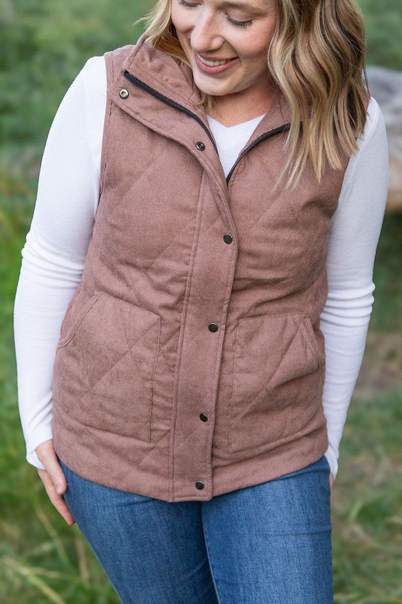 IN STOCK Corduroy Vest - Chestnut FINAL SALE