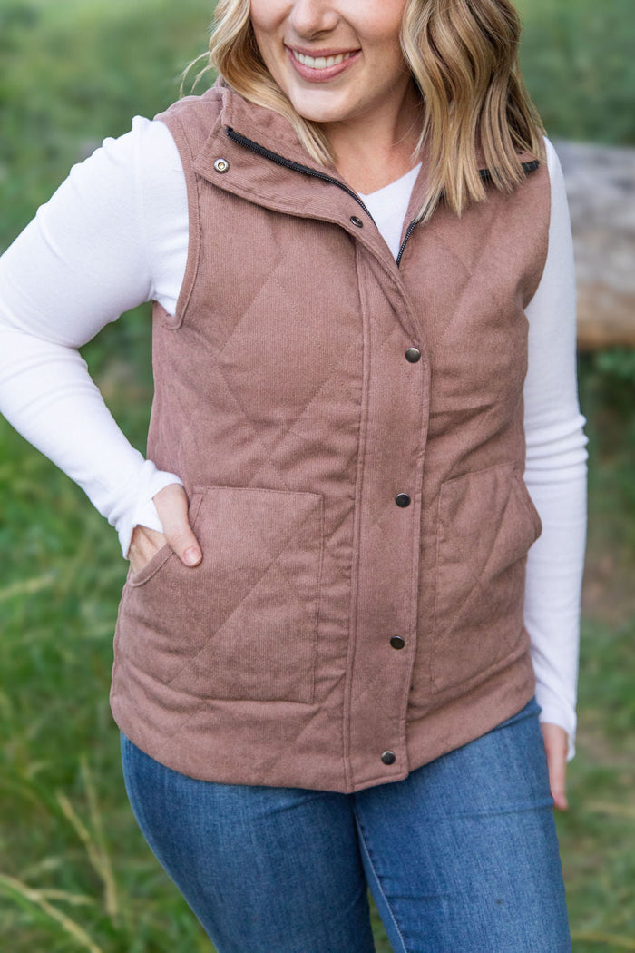 IN STOCK Corduroy Vest - Chestnut