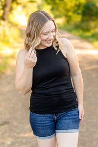 IN STOCK Tara Ribbed Tank - Black