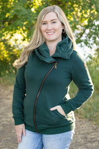 IN STOCK Quinn ZipUp Cowl - Evergreen | Women's Hoodie