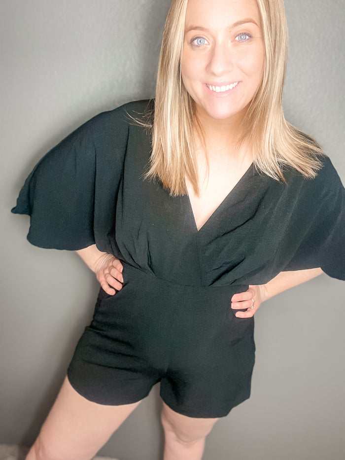 Black Romper - Mack and Mav Boutique 