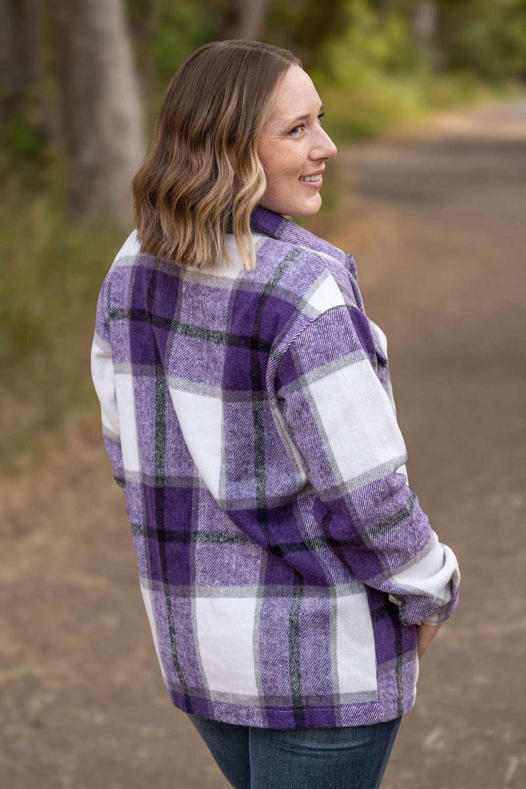 IN STOCK Norah Plaid Shacket - Purple Mix FINAL SALE