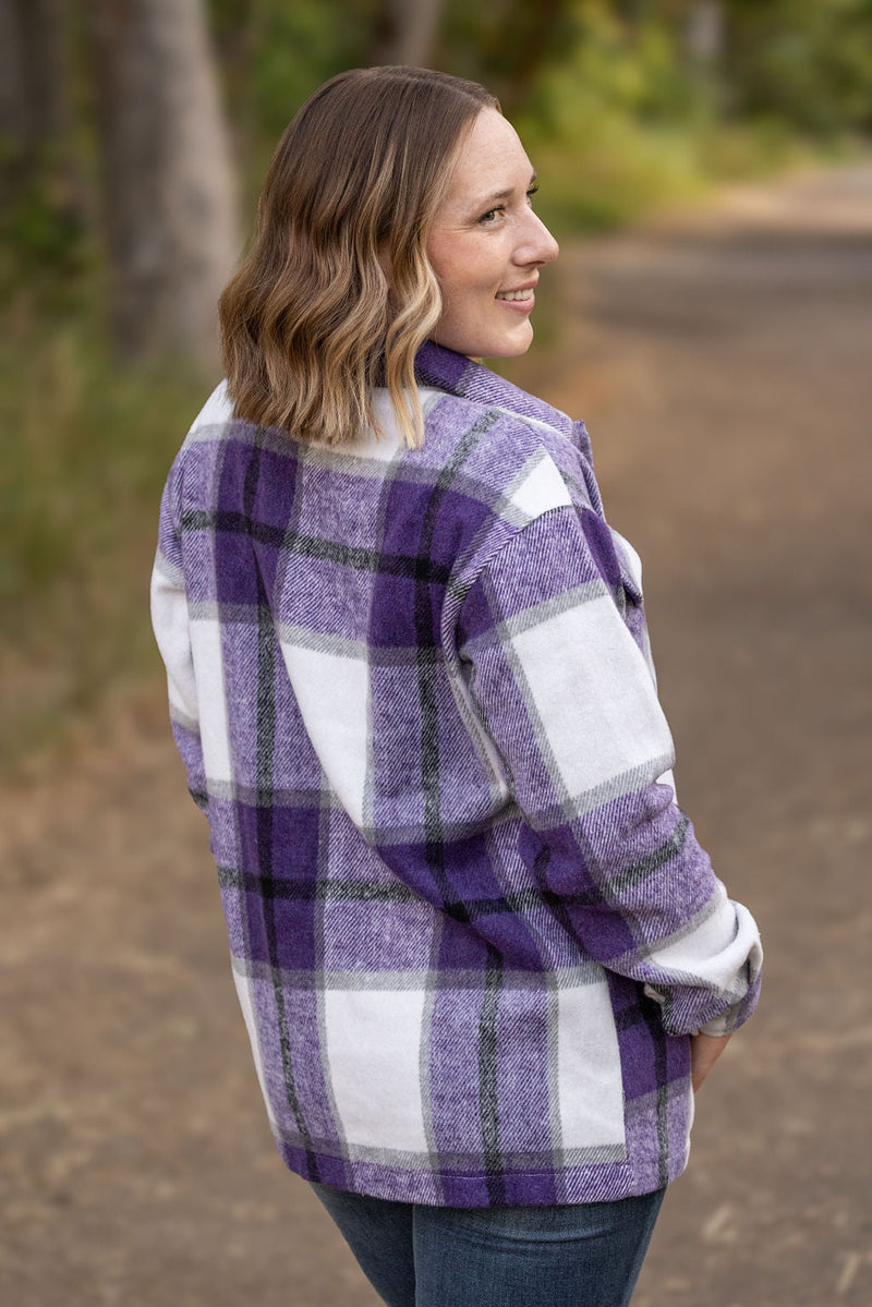 IN STOCK Norah Plaid Shacket - Purple Mix FINAL SALE