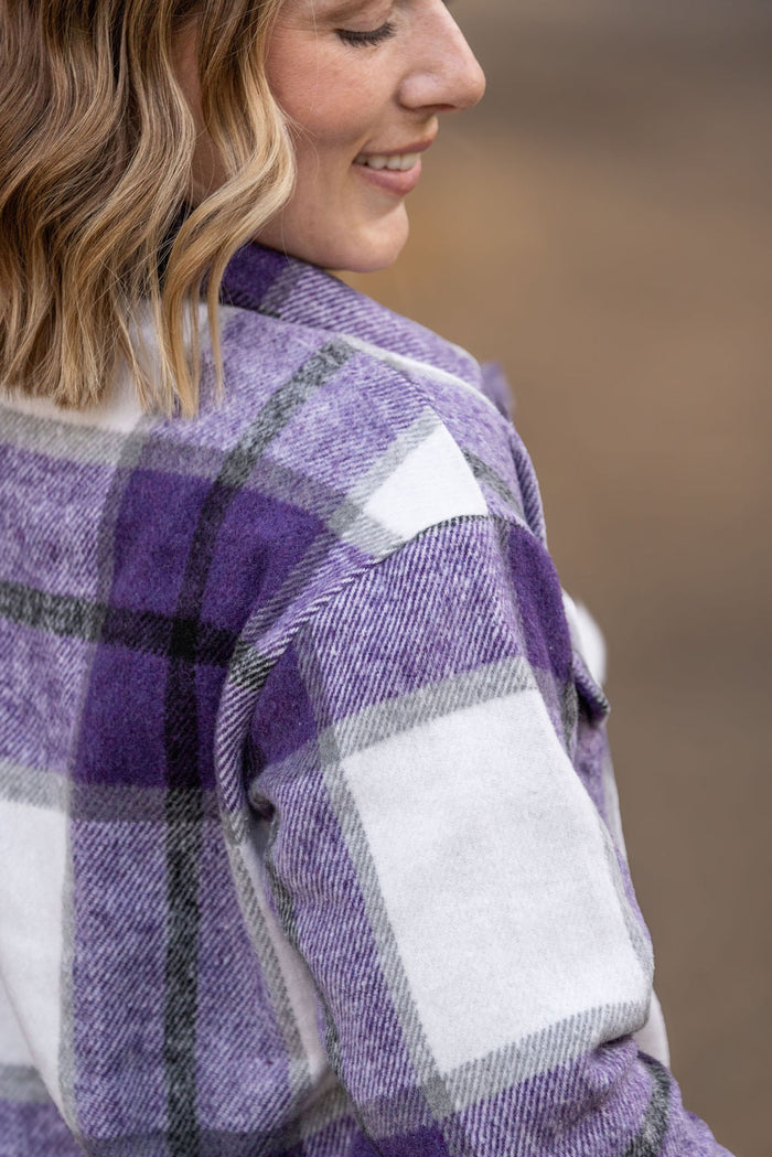 IN STOCK Norah Plaid Shacket - Purple Mix FINAL SALE