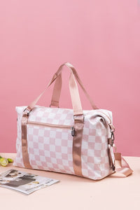 Zenana Checkered Multi-Pocket Travel Bag