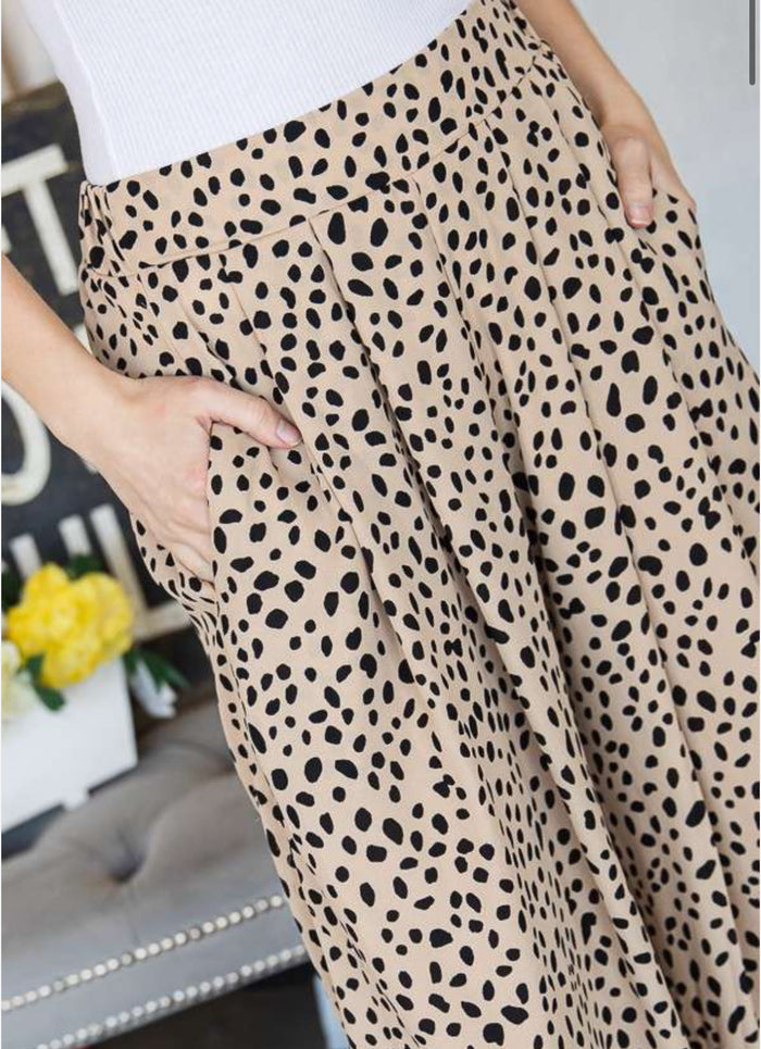 Animal Print Wide Leg Pant - Large - FINAL SALE