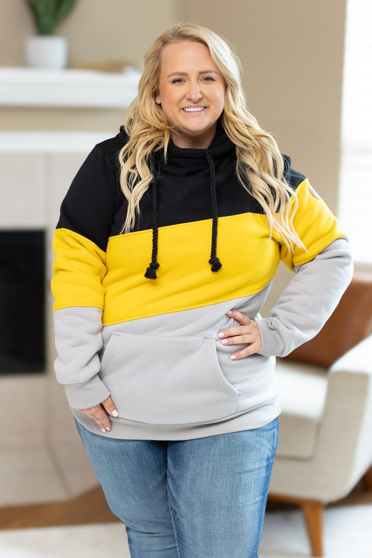 IN STOCK Lizzie Women's Hoodie | Pittsburgh Black, Yellow, Grey FINAL SALE