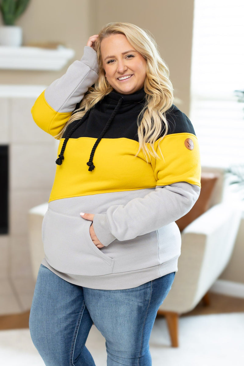 IN STOCK Lizzie Women's Hoodie | Pittsburgh Black, Yellow, Grey FINAL SALE