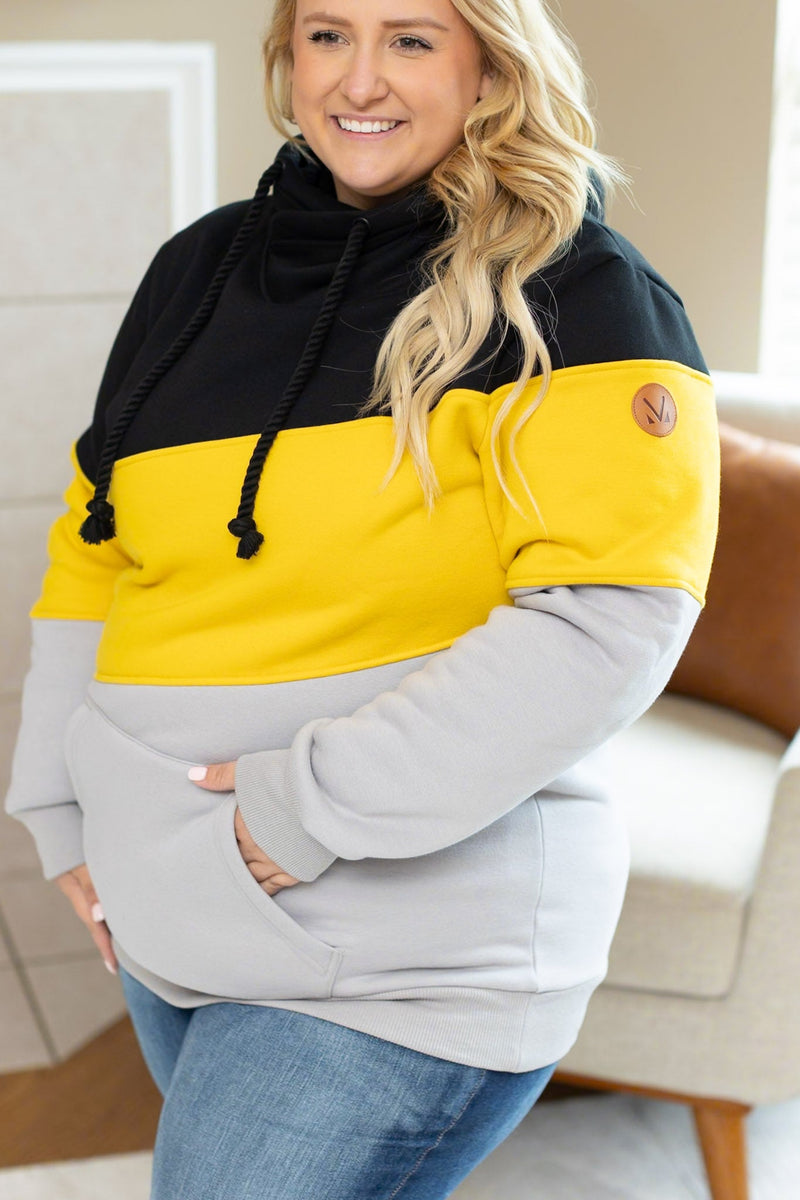 IN STOCK Lizzie Women's Hoodie | Pittsburgh Black, Yellow, Grey FINAL SALE