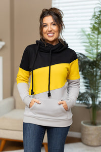 IN STOCK Lizzie Women's Hoodie | Pittsburgh Black, Yellow, Grey FINAL SALE