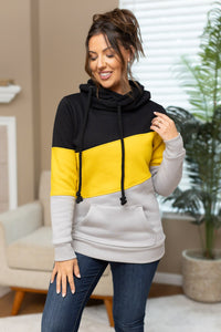 IN STOCK Lizzie Women's Hoodie | Pittsburgh Black, Yellow, Grey FINAL SALE