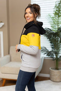 IN STOCK Lizzie Women's Hoodie | Pittsburgh Black, Yellow, Grey FINAL SALE