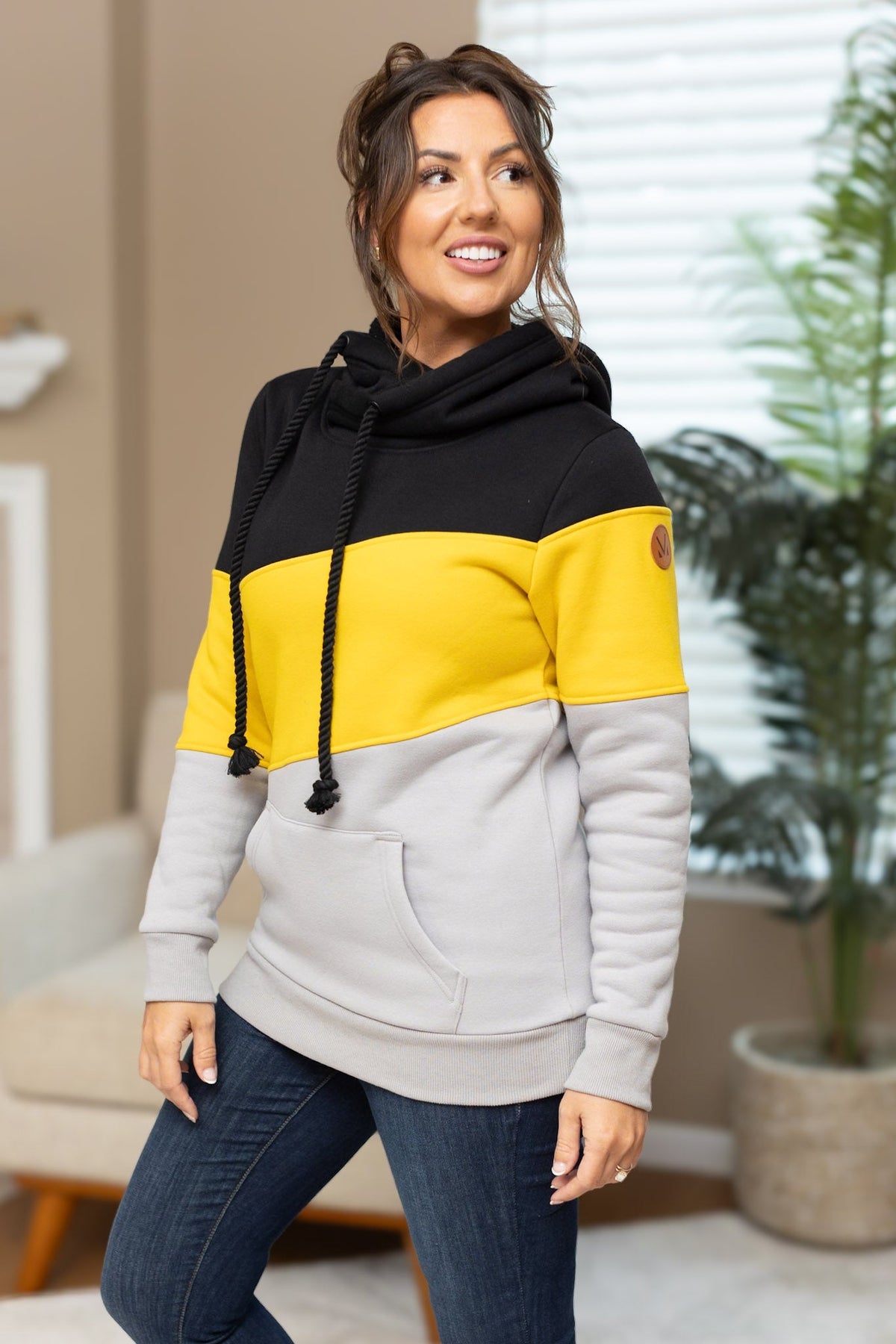 IN STOCK Lizzie Women's Hoodie | Pittsburgh Black, Yellow, Grey FINAL SALE