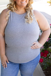 IN STOCK Tara Ribbed Tank - Grey