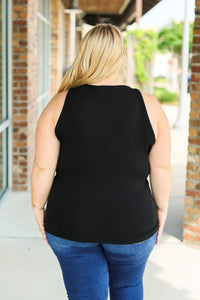 IN STOCK Tara Ribbed Tank - Black