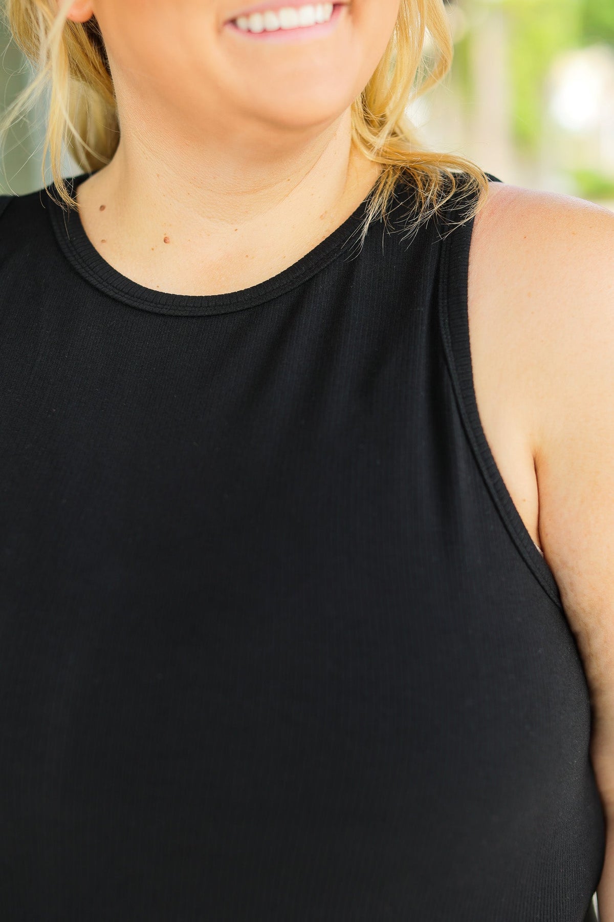 IN STOCK Tara Ribbed Tank - Black