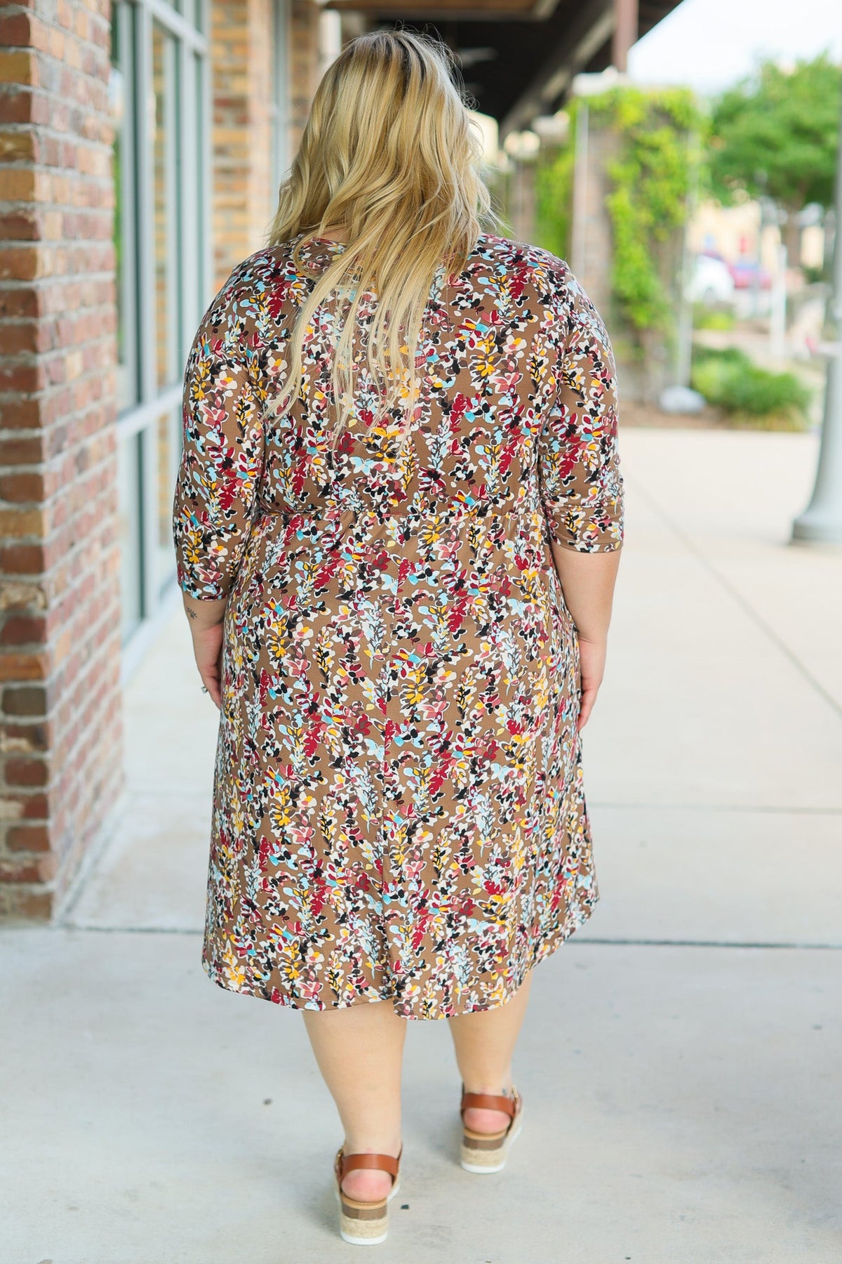 IN STOCK Taylor Dress - Mocha Floral FINAL SALE