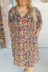 IN STOCK Taylor Dress - Mocha Floral FINAL SALE