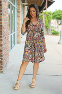 IN STOCK Taylor Dress - Mocha Floral FINAL SALE