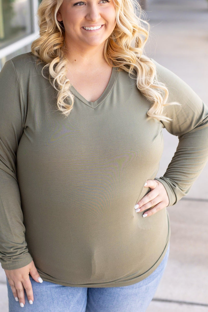 IN STOCK Larissa Long Sleeve - Olive FINAL SALE