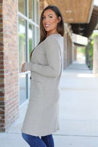 IN STOCK Knit Colbie Ribbed Cardigan - Mocha FINAL SALE